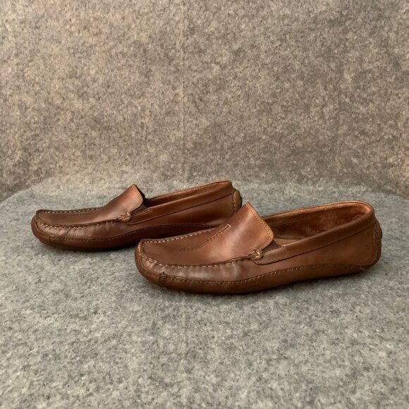 Clarks Men’s Brown Leather Driving Slip On Loafers - Picture 5 of 12